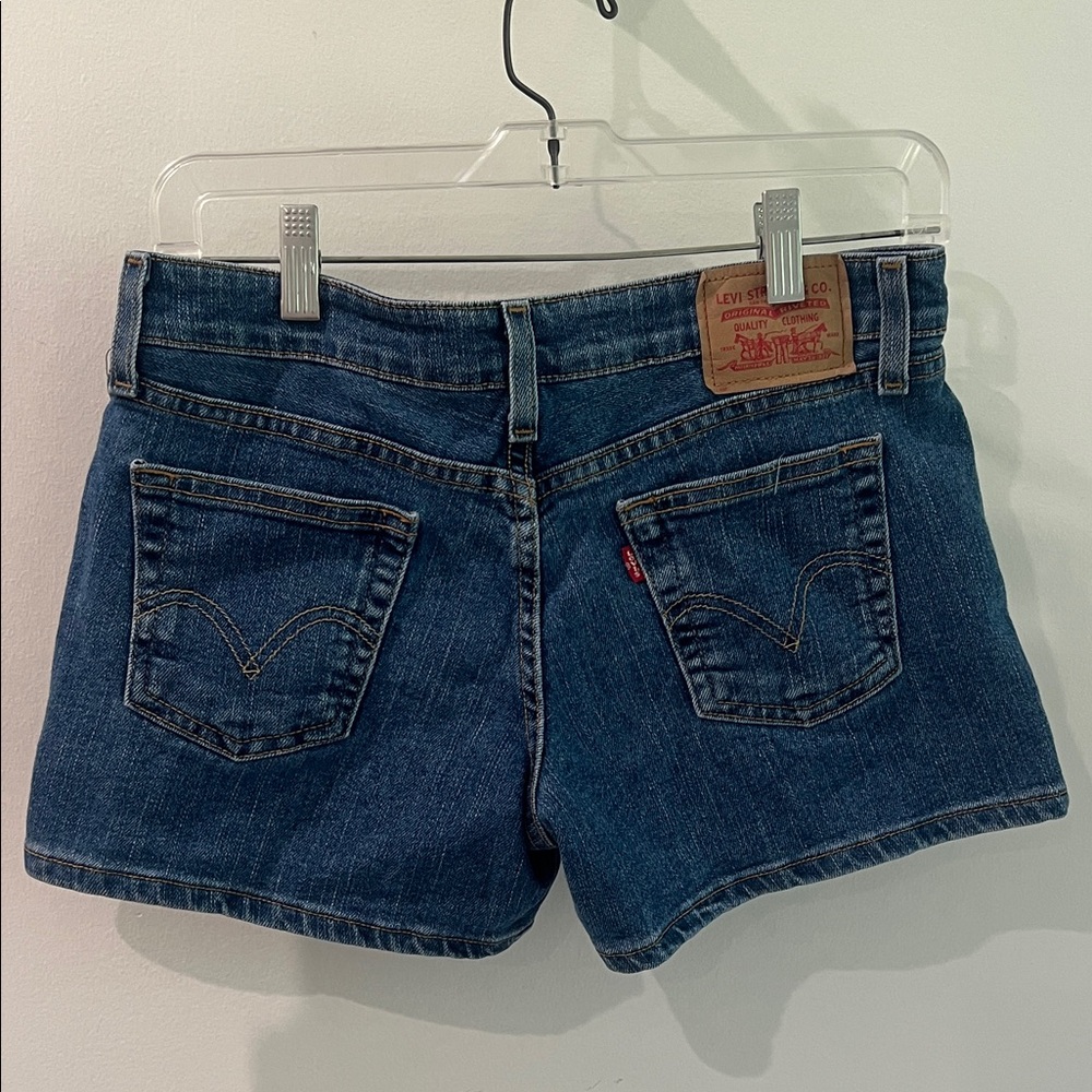 Levi's Dark Blue Denim Cutoff Shorts